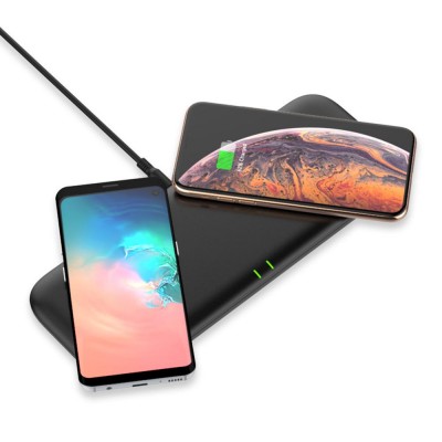 2019 wholesale Yootech 4 Coils 2 in 1 Qi Wireless Charging pad for new ipod and qi enable devices,  wireless charger with fan