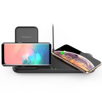 Yootech Wireless Charger 2-in-1 Pad Charging Stand without Cable Compatible with iPhone X/8/8 Plus Any Qi Certified Devices